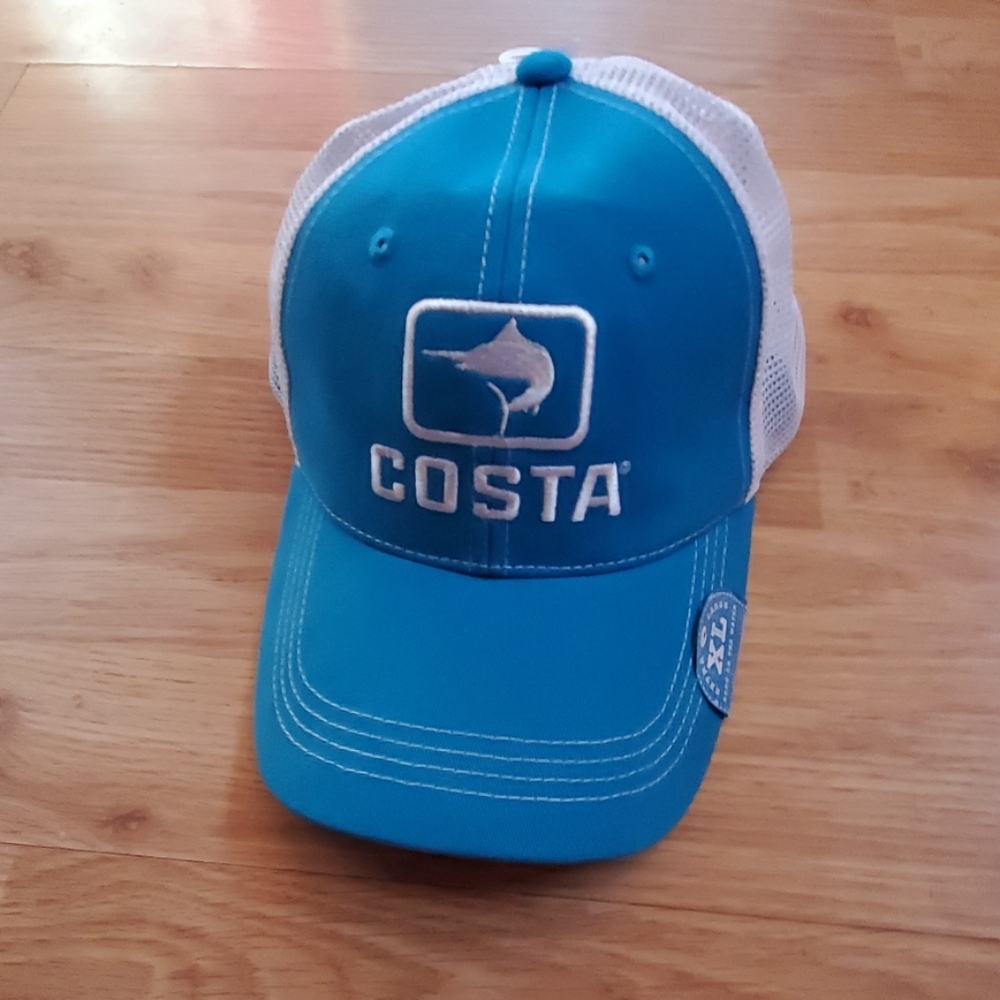 Mens  blue/ white Costa hat